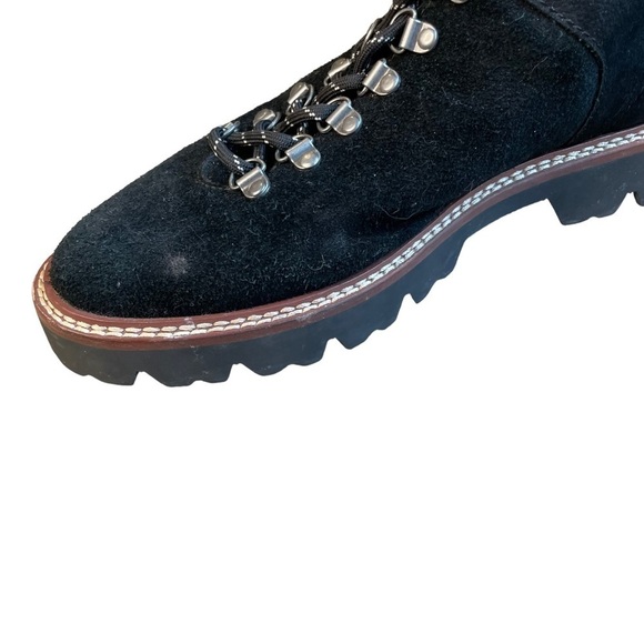 Madewell The Citywalk Lugsole Hiker Boot in Suede Leather, True black, size 9 - Picture 5 of 11